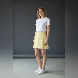 Capulet Avery Mini Skirt Petite Small Lemon Linen